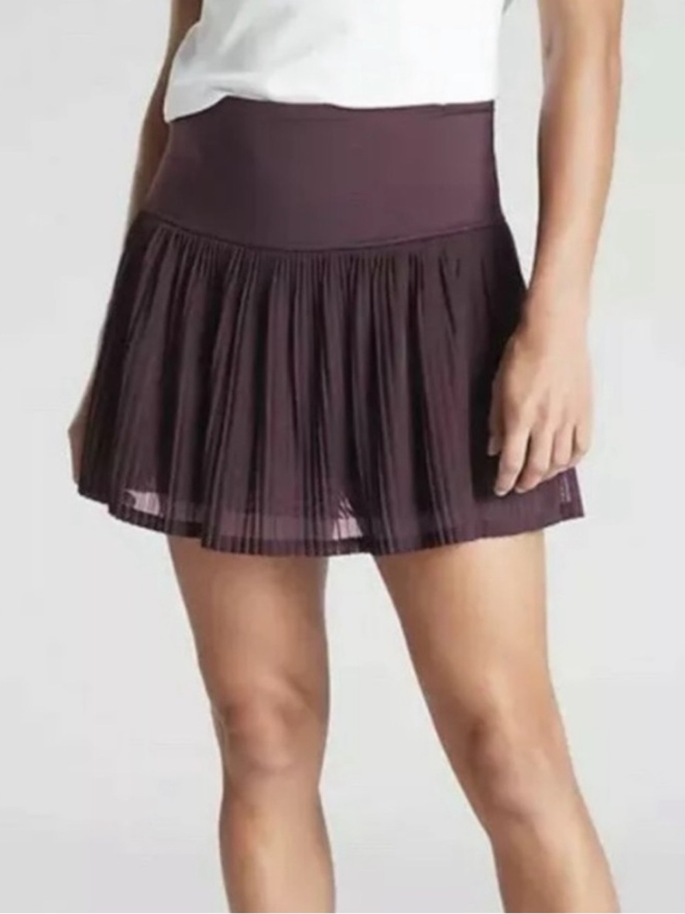 ATHLETA A-Game Mesh Pleated Skort 14.5” purple Size small